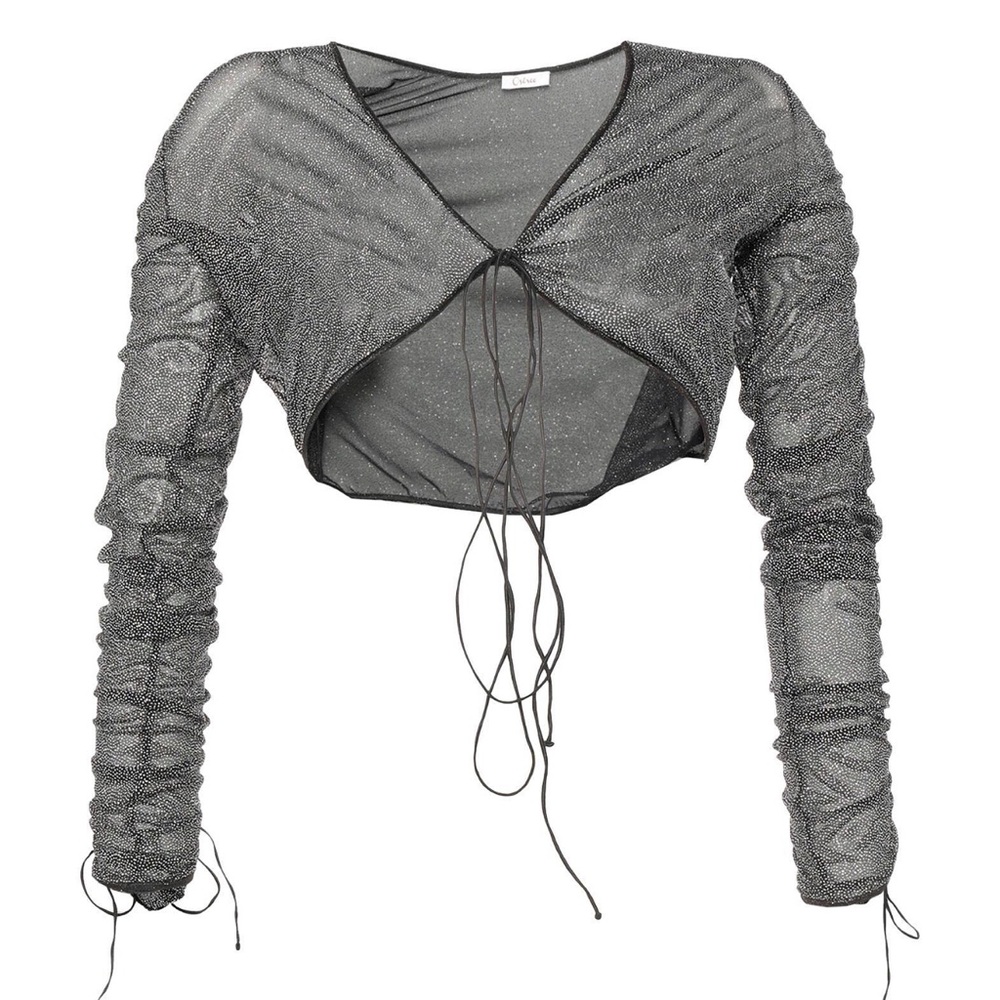 Oseree Metallic Wrap Shrug